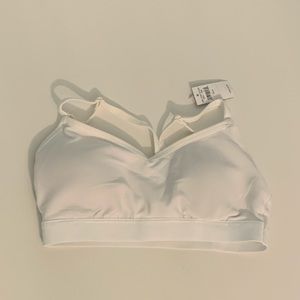 white sports bra
